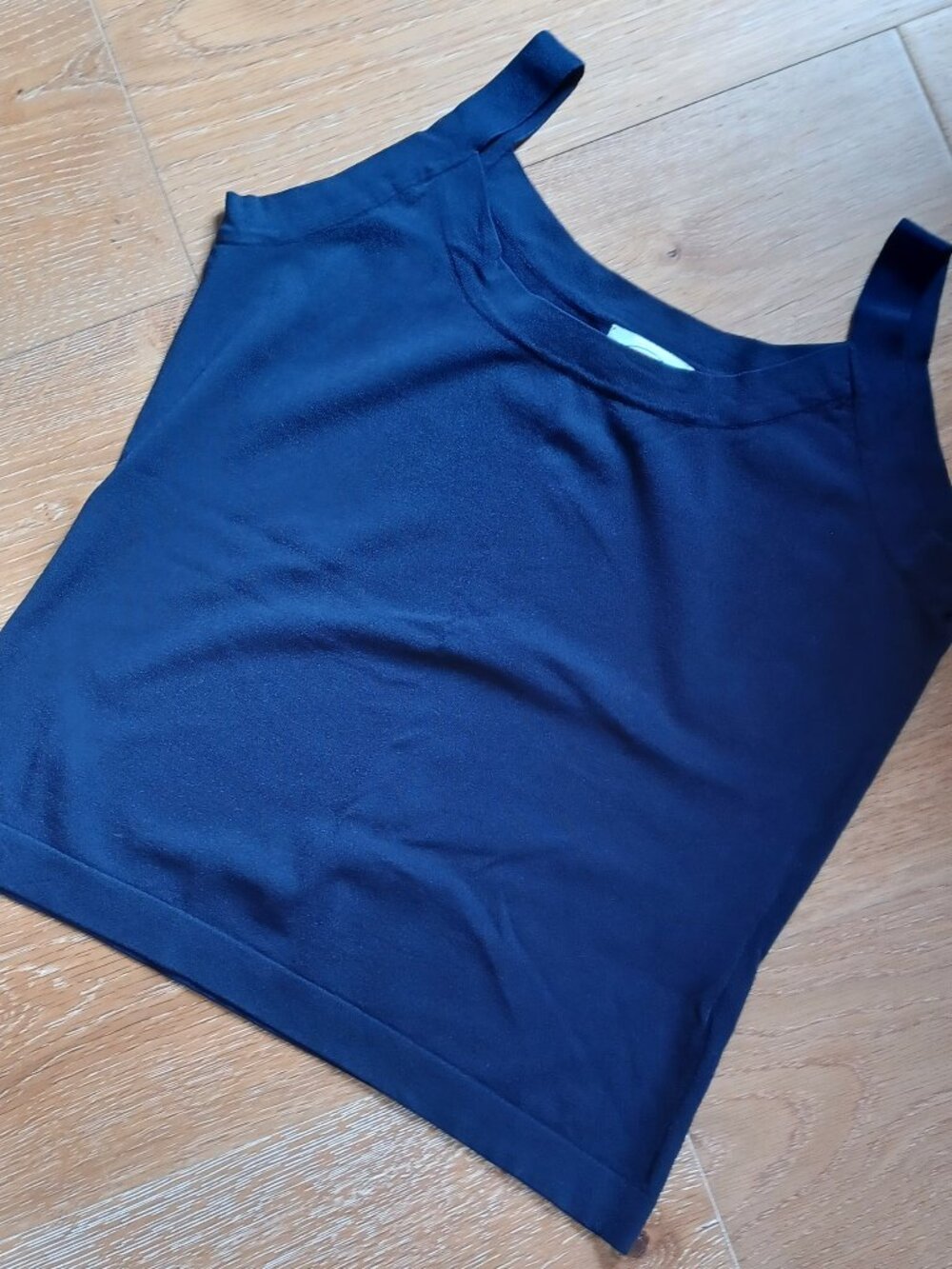 Talbots rayon indigo blue top